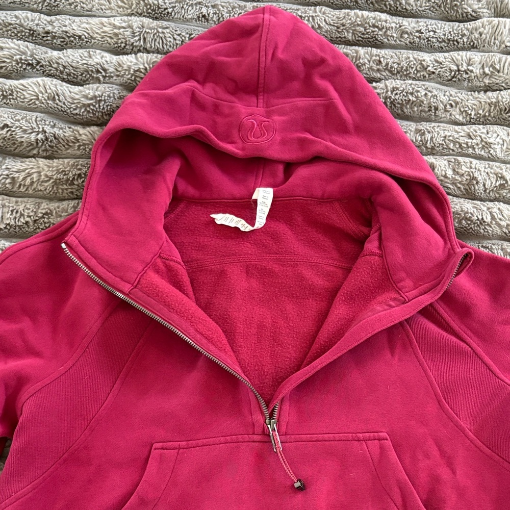 Pink Lululemon Scuba Cropped Hoodie - Picture 5 of 6